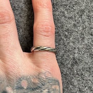 Sterling silver braid ring